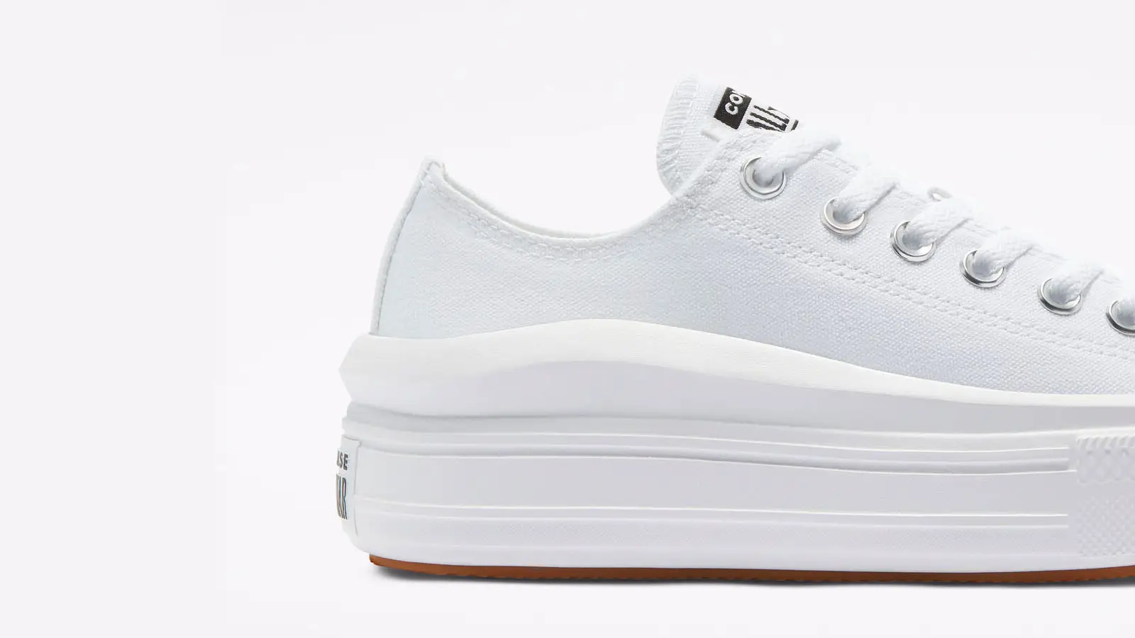 canvas colour chuck taylor all star move low top white