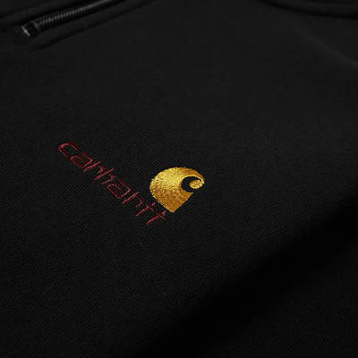 Carhartt WIP Half Zip American Script Sweatshirt I027014-8900 Detail