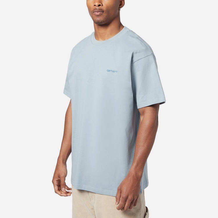Carhartt WIP Script Embroidery T-Shirt Blue Front