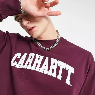 Carhartt WIP University Sweatshirt Red Detail
