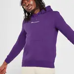 White Organic Cotton Hoodie With Logo Print Girl Purple