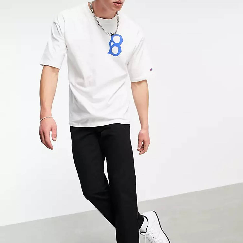 Champion Reverse Weave LA Dodgers T-Shirt White Full