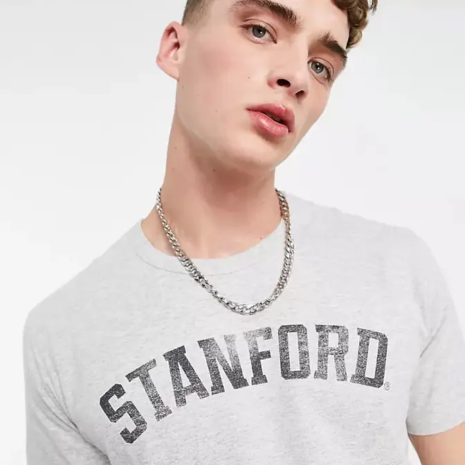 Aspesi embossed-logo cotton hoodie Stanford T-Shirt Grey Detail