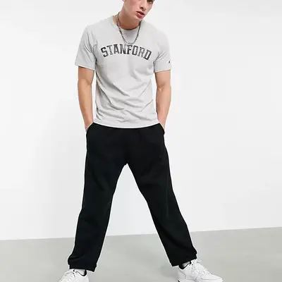 Aspesi embossed-logo cotton hoodie Stanford T-Shirt Grey Full