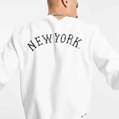 Champion Reverse Weave Yankees Sweatshirt White Back