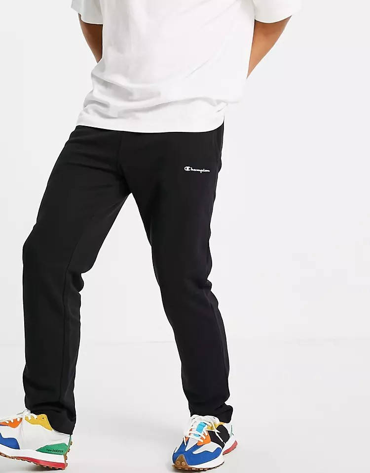 Champion small logo joggers in black