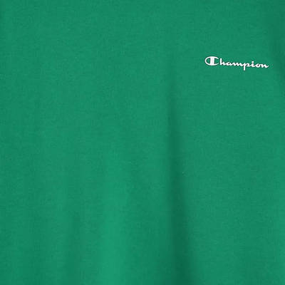 Champion Small Script Logo Sweatshirt Green Detail 2