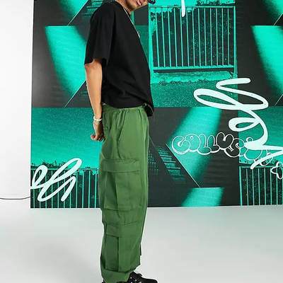 COLLUSION Low Rise Baggy Utility Trousers