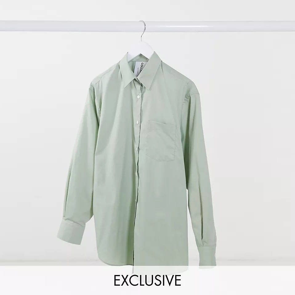 COLLUSION Oversized Shirt Pistachio