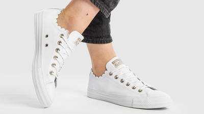 white leather converse frilly