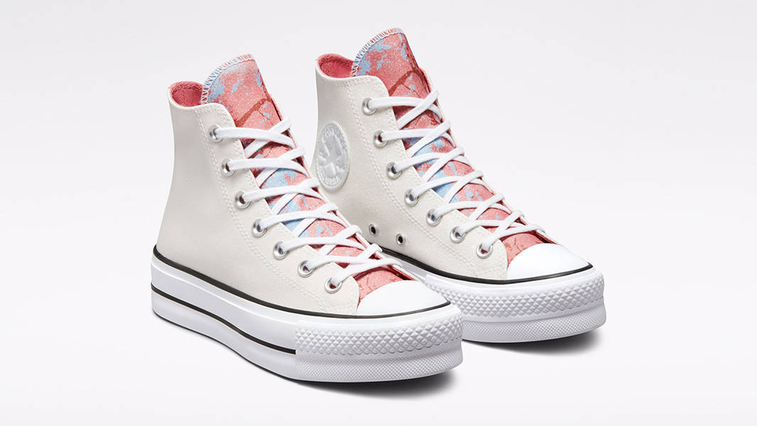 Converse Chuck Taylor Hybrid Shine Hi White Pink Salt