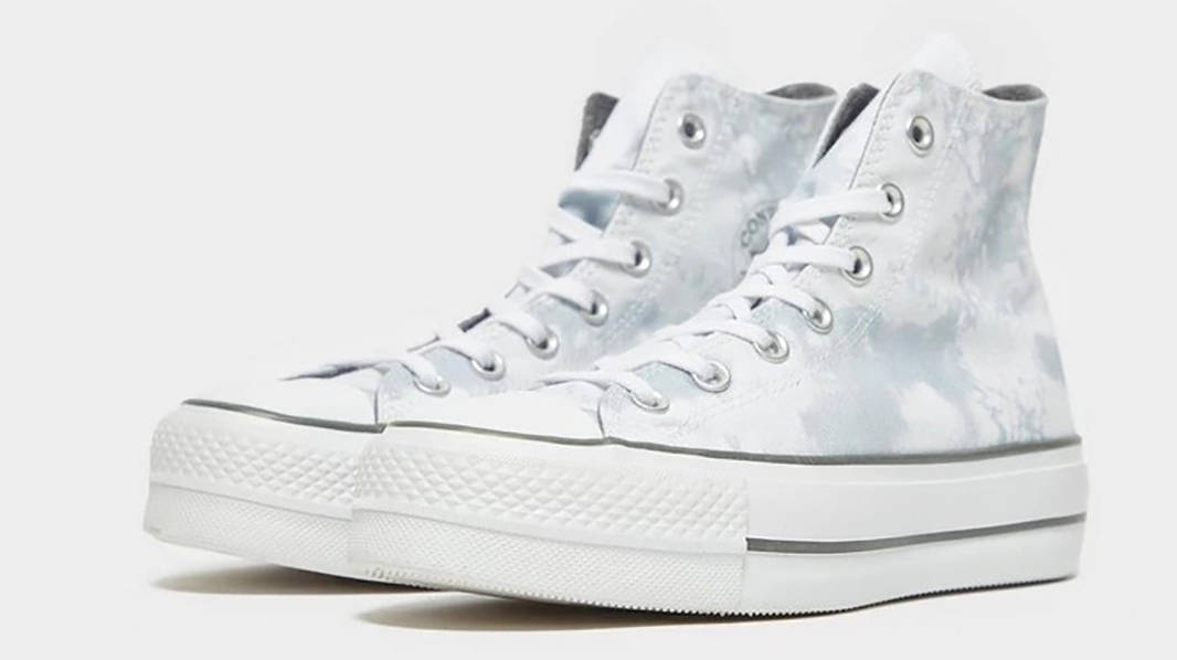 Converse Chuck Taylor Lift Hi White Grey