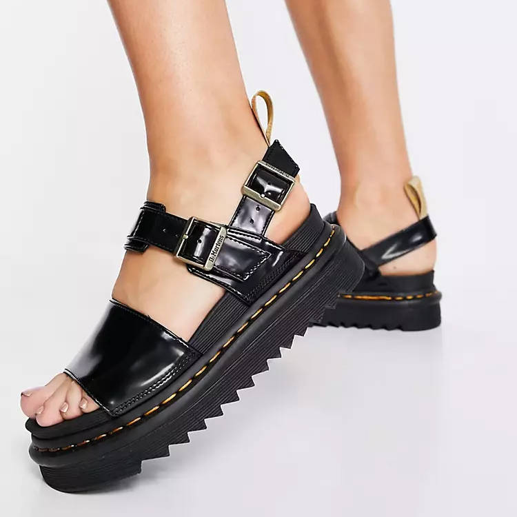 Dr Martens Vegan Voss Sandals Black