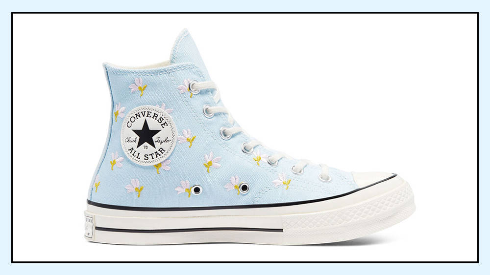 Floral Print Chuck 70 High Top Chambray Blue