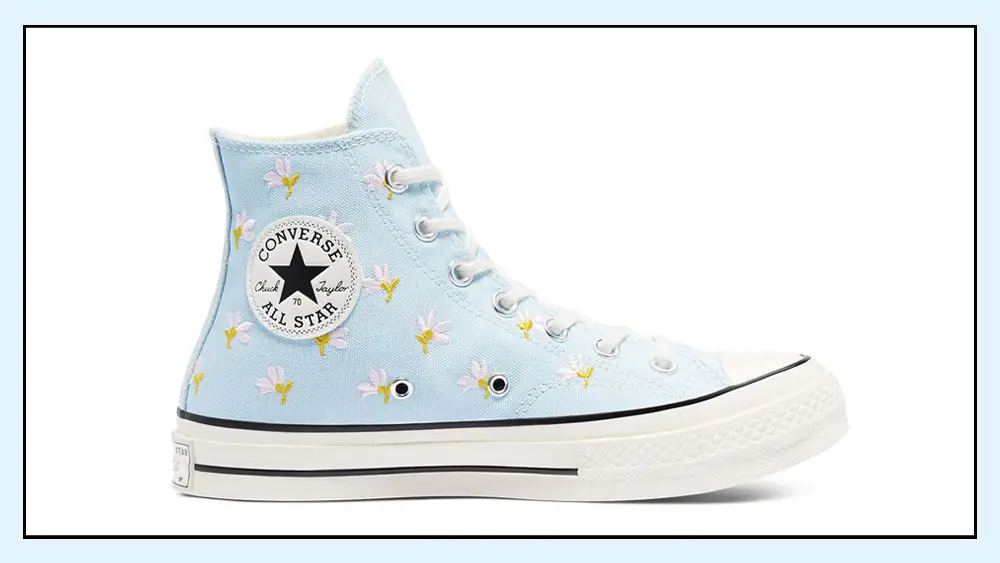 Blue deals floral converse