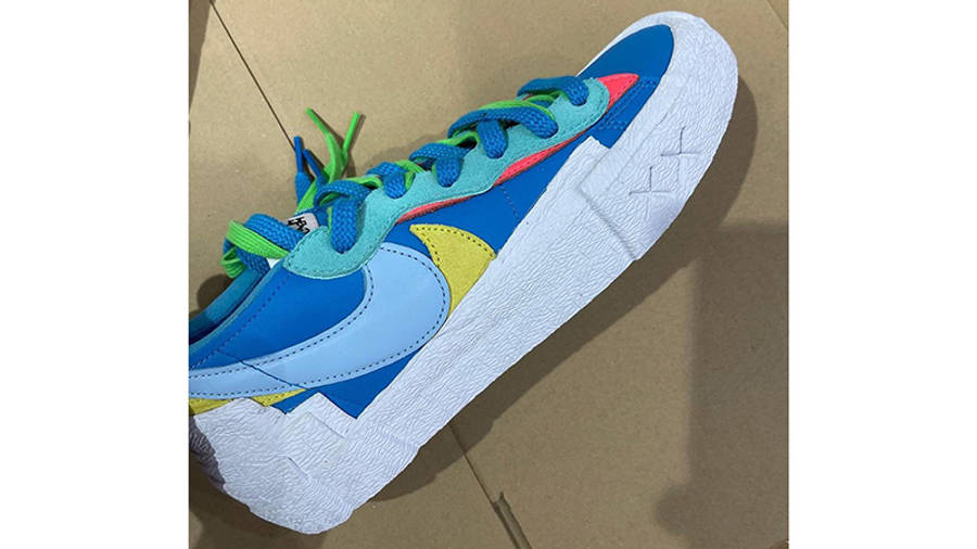 kaws sacai blazer low blue
