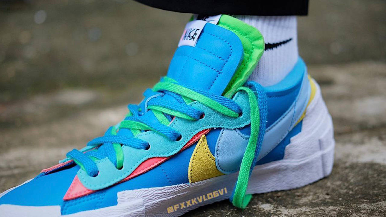 Get Up Close With the KAWS x sacai x Nike Blazer Low