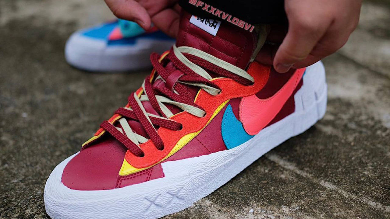 Get Up Close With the KAWS x sacai x Nike Blazer Low