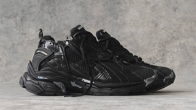 KITH x Balenciaga Runner Triple Black Side