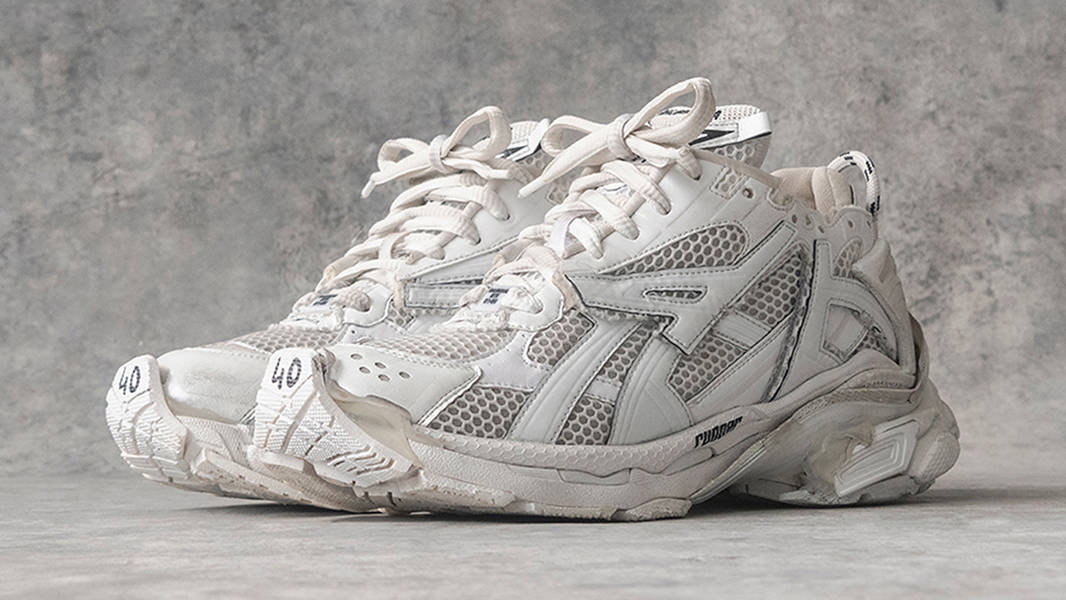 KITH x Balenciaga Runner Triple White Front