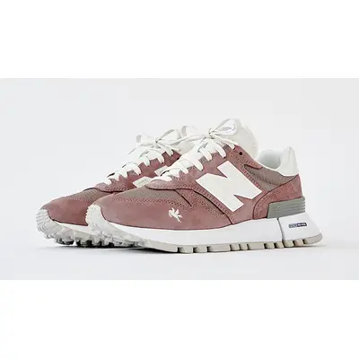 New Balance 327 Red Navy Dusty Mauve side