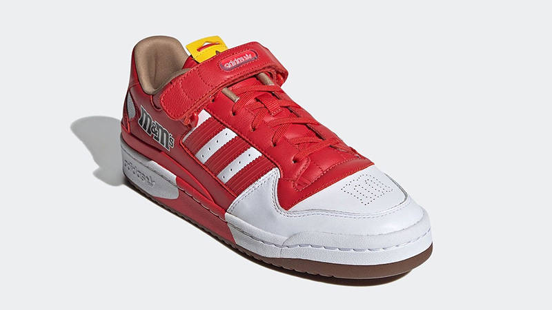 M&M x adidas Forum Low Red GZ1936 side