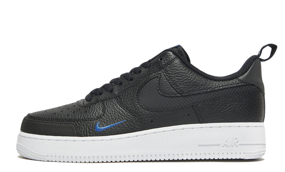Nike Air Force 1 Cut-Out Swoosh Black Blue
