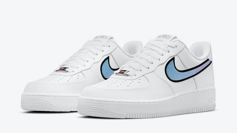 nike air force 1 low iridescent swoosh white