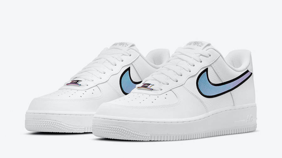 nike air force 1 iridescent leather sneakers