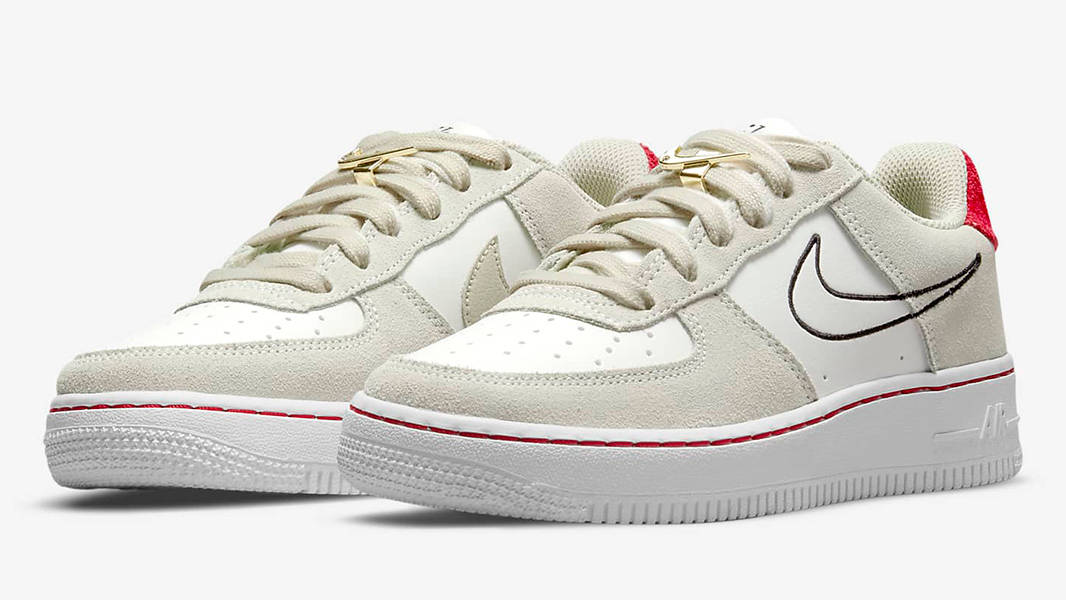 Nike Air Force 1 LV8 S50 GS Stone University Red