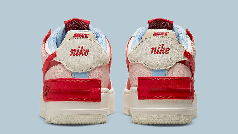 nike air force 1 shadow white red