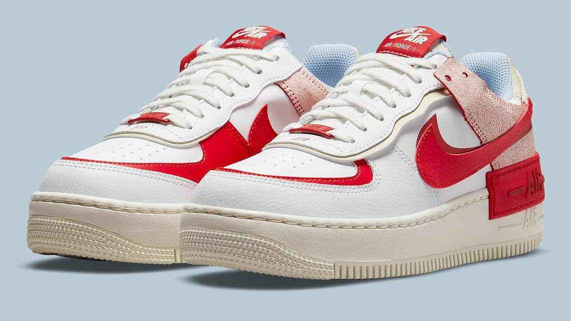 Nike Air Force 1 Shadow White Red Blue