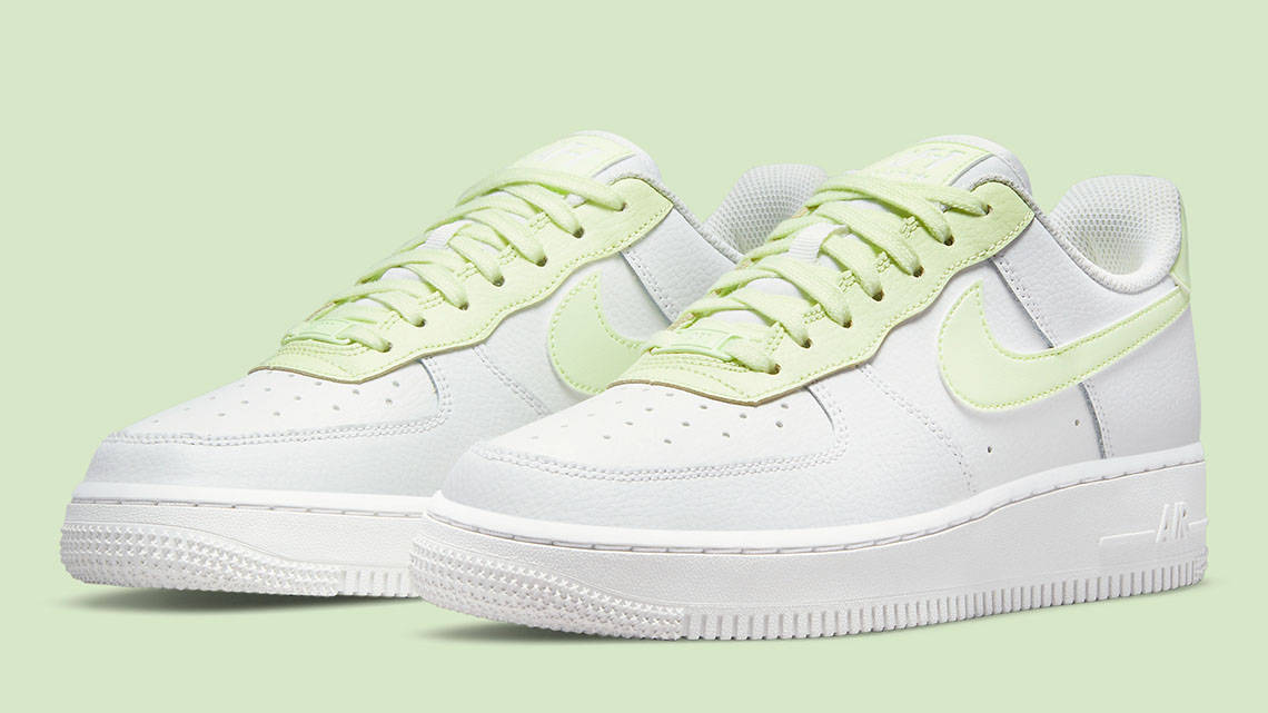 Nike Air Force 1 White Barely Volt