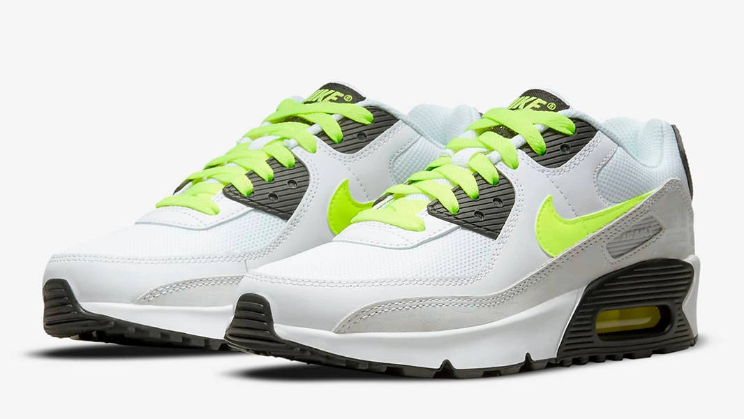 Nike Air Max 90 LTR GS Pure Platinum Volt
