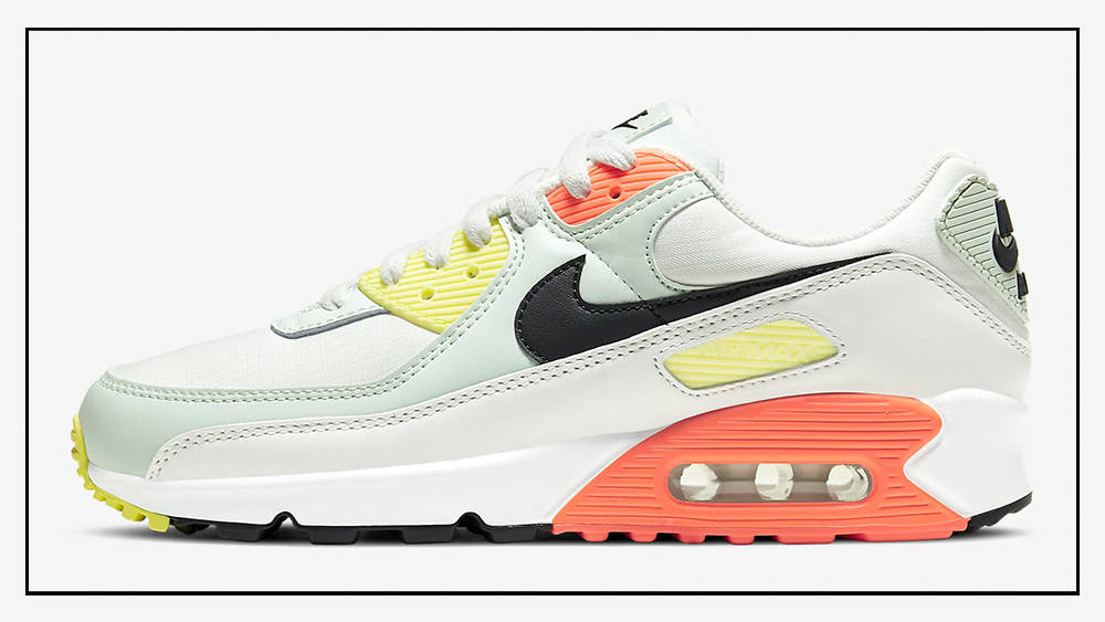 Nike Air Max 90 White Barely Green Bright Mango