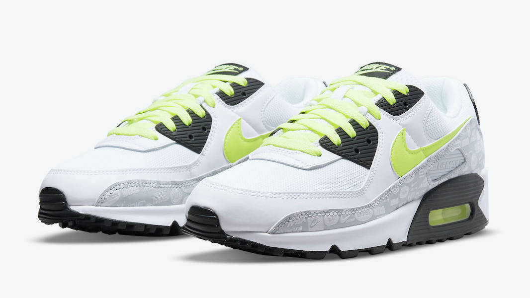 Nike Air Max 90 White Volt Black Front