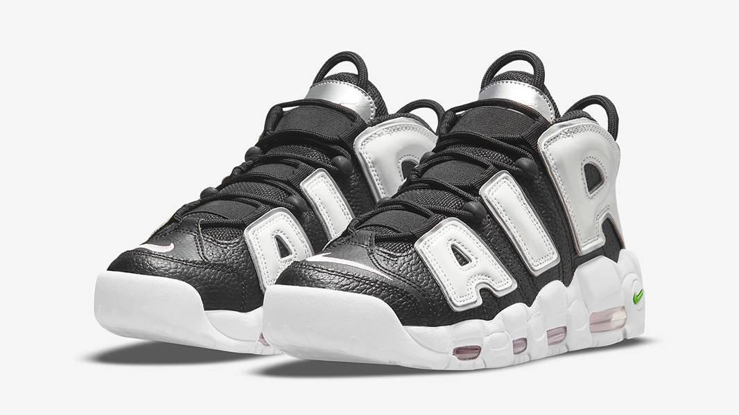 Nike Air More Uptempo Black Metallic Silver