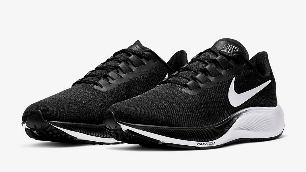 Nike Air Zoom Pegasus 37 Black White BQ9646-002 Side