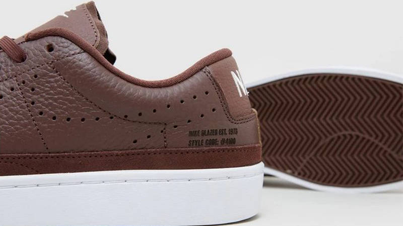 Nike Blazer Low X Brown Closeup