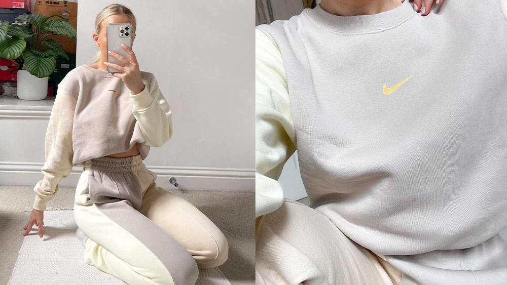 nike coord set neutral tan cream nike coord set neutral tan cream