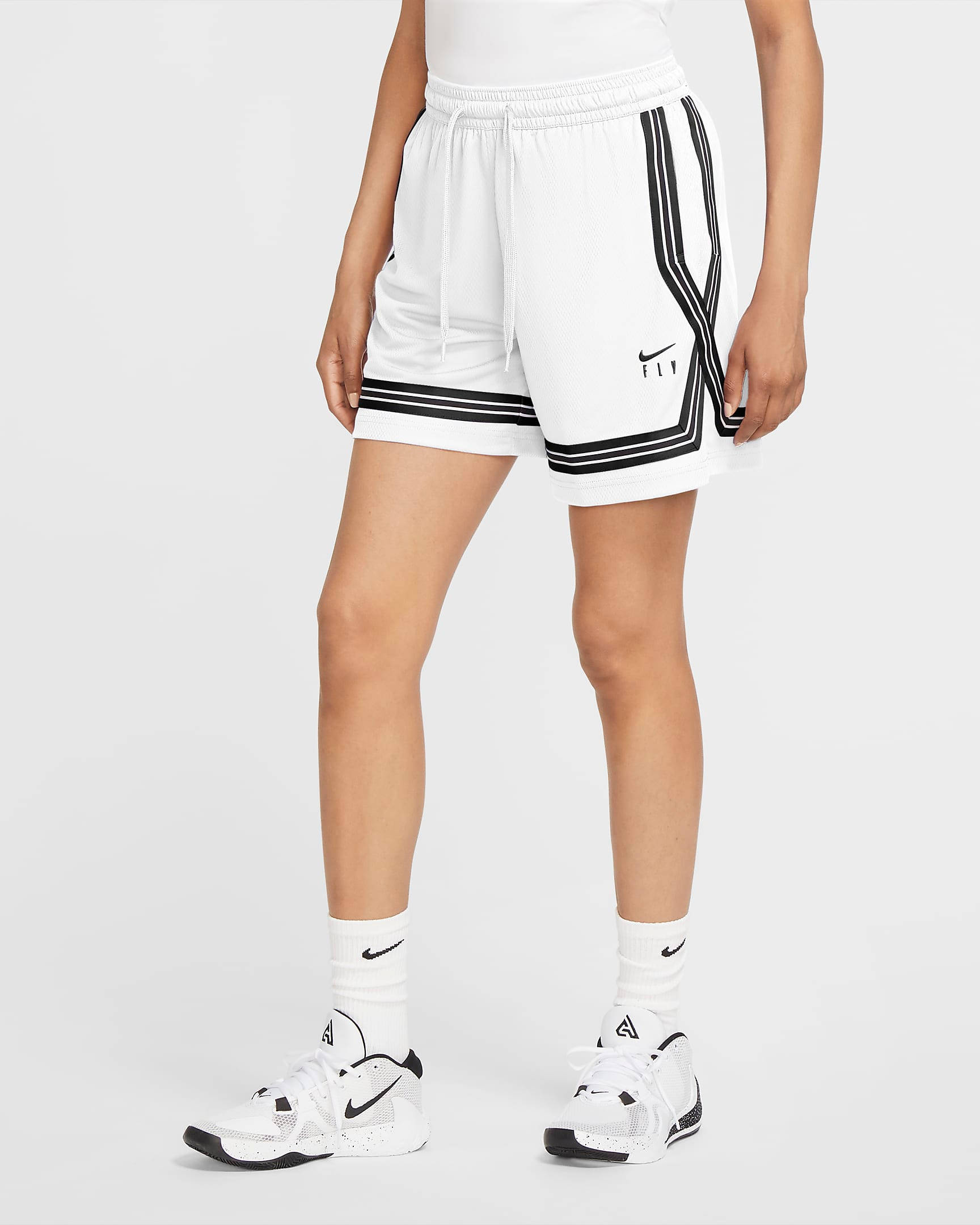 Nike DriFIT Swoosh Fly Basketball Shorts White The Sole Supplier