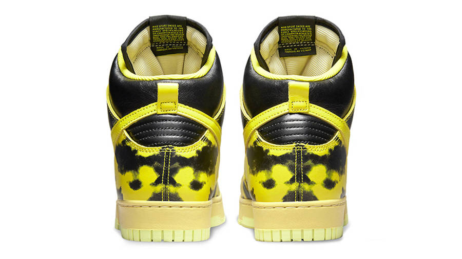 Nike Dunk High Yellow Acid Wash DD9404-001 Back