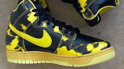Nike Dunk High Yellow Acid Wash First Look Side