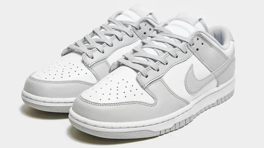 nike dunk low white grey fog