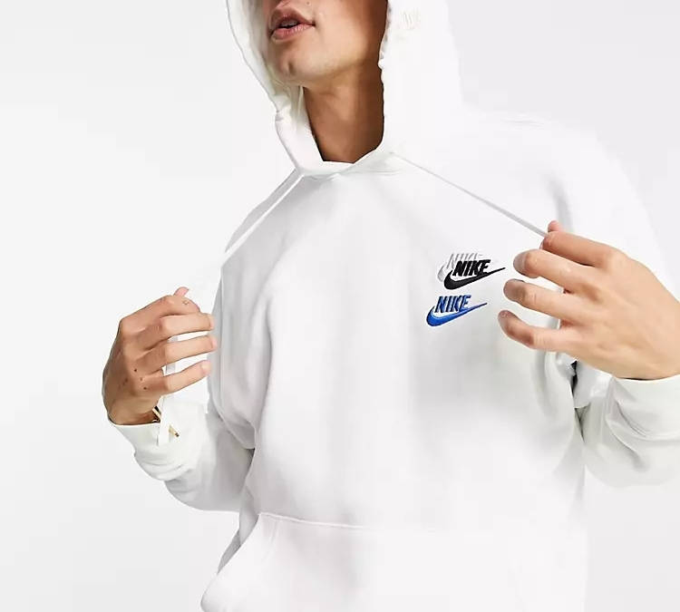 nike hoodie with many logos