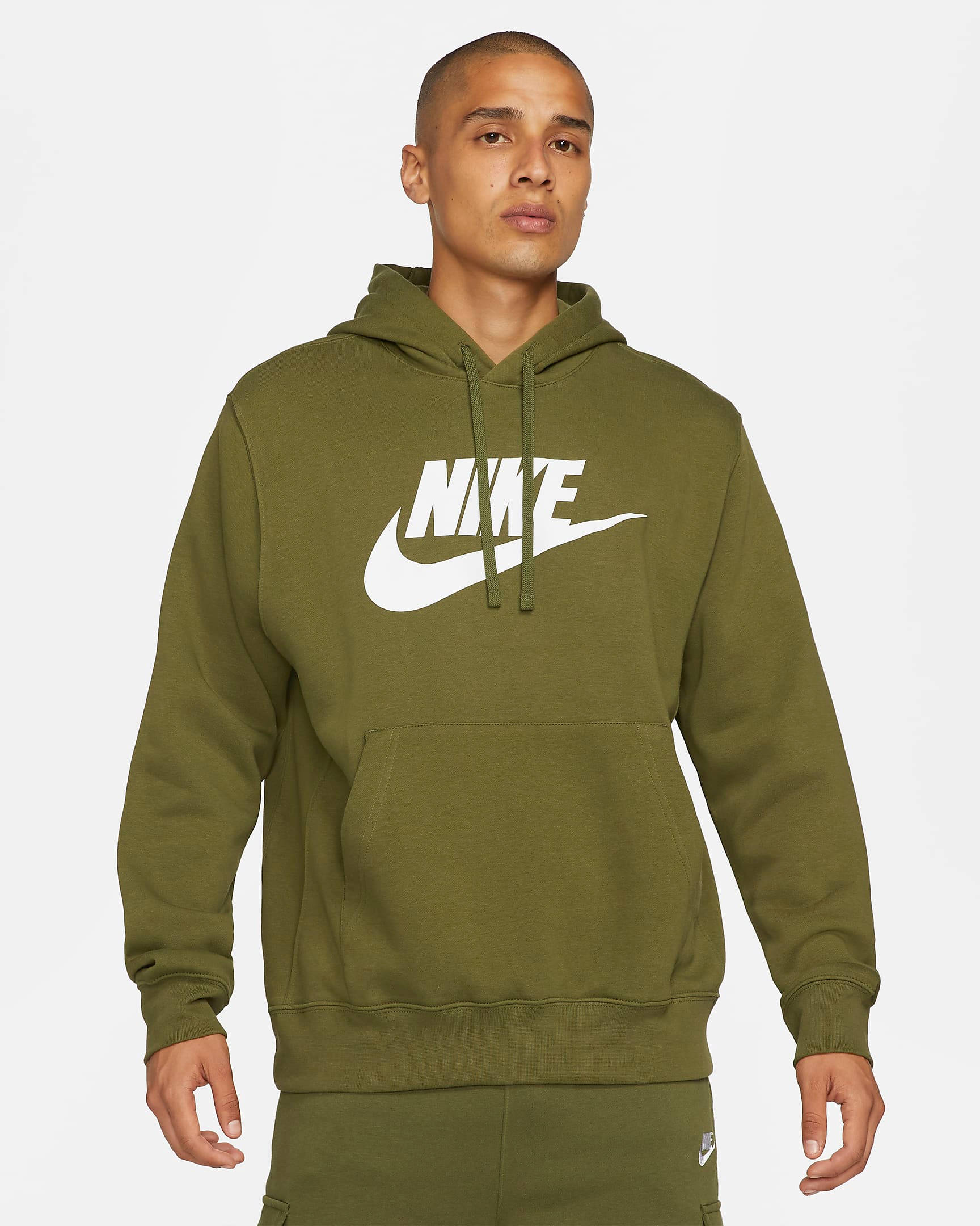 Nike Sportswear Club Fleece Graphic Pullover Hoodie - Rough Green | The ...