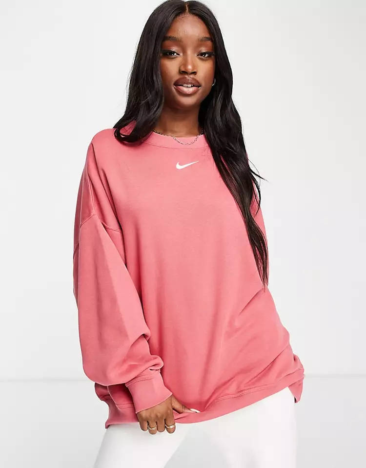Nike Fleece Crew Nike Essential Crew Sweatshirt Pink Nike