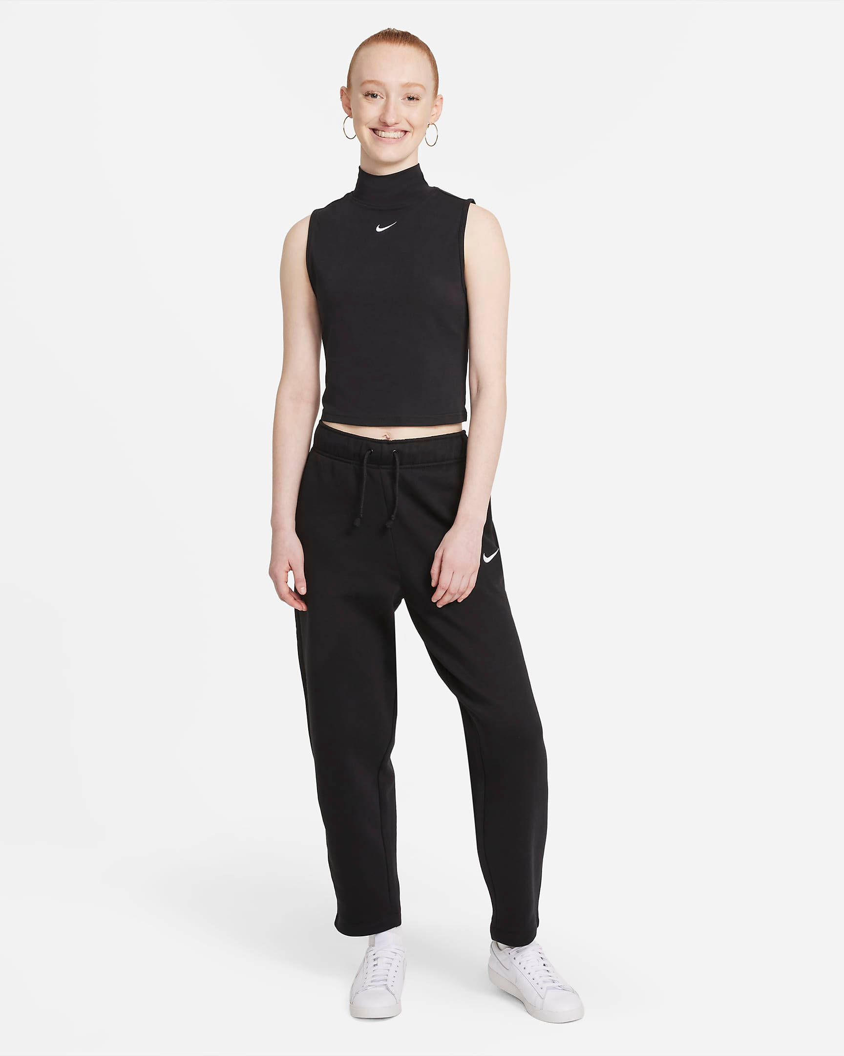 nike tube top and sweats