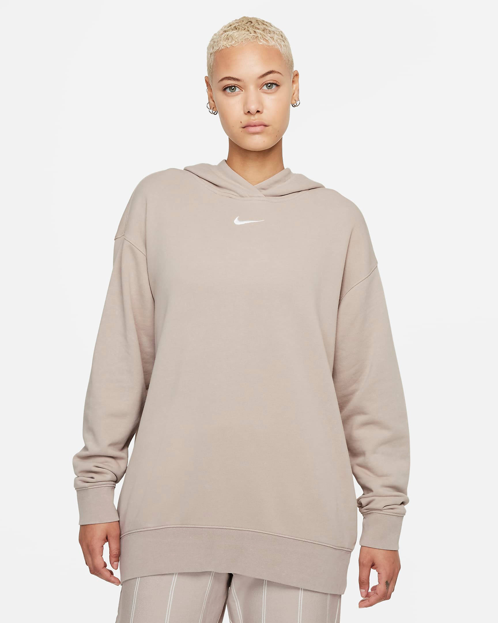 Nike Sportswear Essential Collection Fleece Hoodie - Cream II | The ...