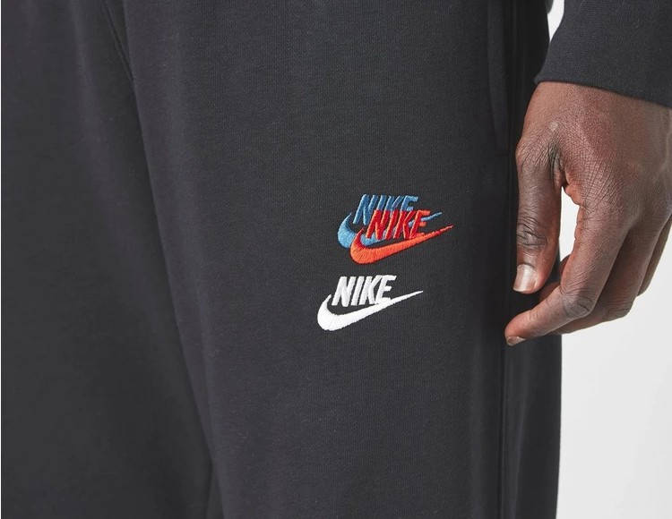 nike black joggers with red tick